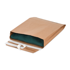 Papier-Versandtasche wiederverschliessbar mit Seitenfalte