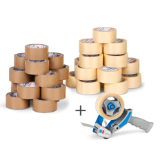 Selbstklebeband Sets PVC stark 36 Rollen + Handabroller