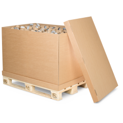 Paletten-Container 4-teilig aus Wellkarton