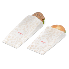 Papierfaltenbeutel «FRISCH & fein» Take-away