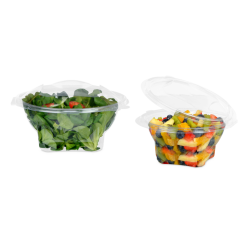 Salatschale aus rPET LIGHT rund mit Deckel
