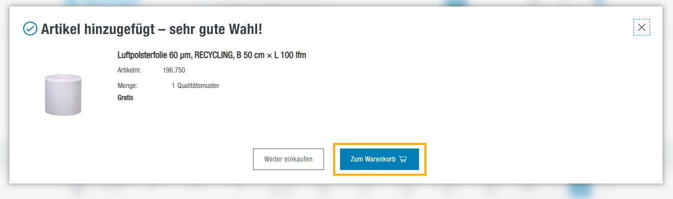 In den Warenkorb Erfolgsmeldung von MEDEWO