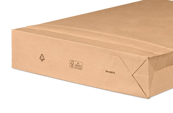 Blockboden einer Faltentasche