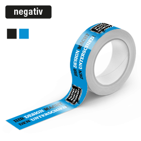 Negativ-Druck 2-farbig auf weißem Band