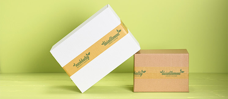 Schachteln mit der Aufschrift «nachhaltig»