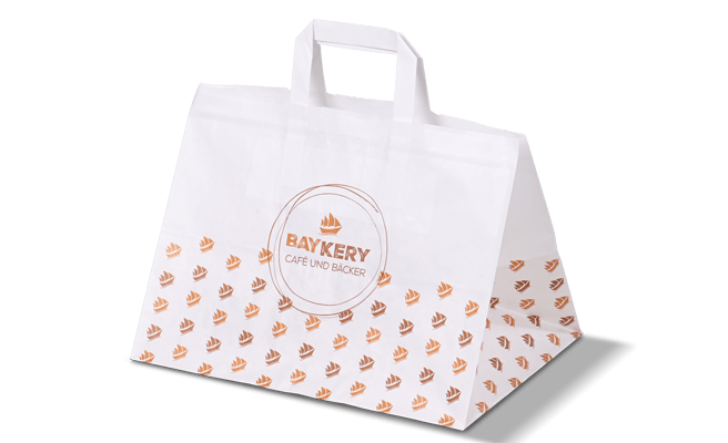 bedruckte Papiertragetaschen von Baykery