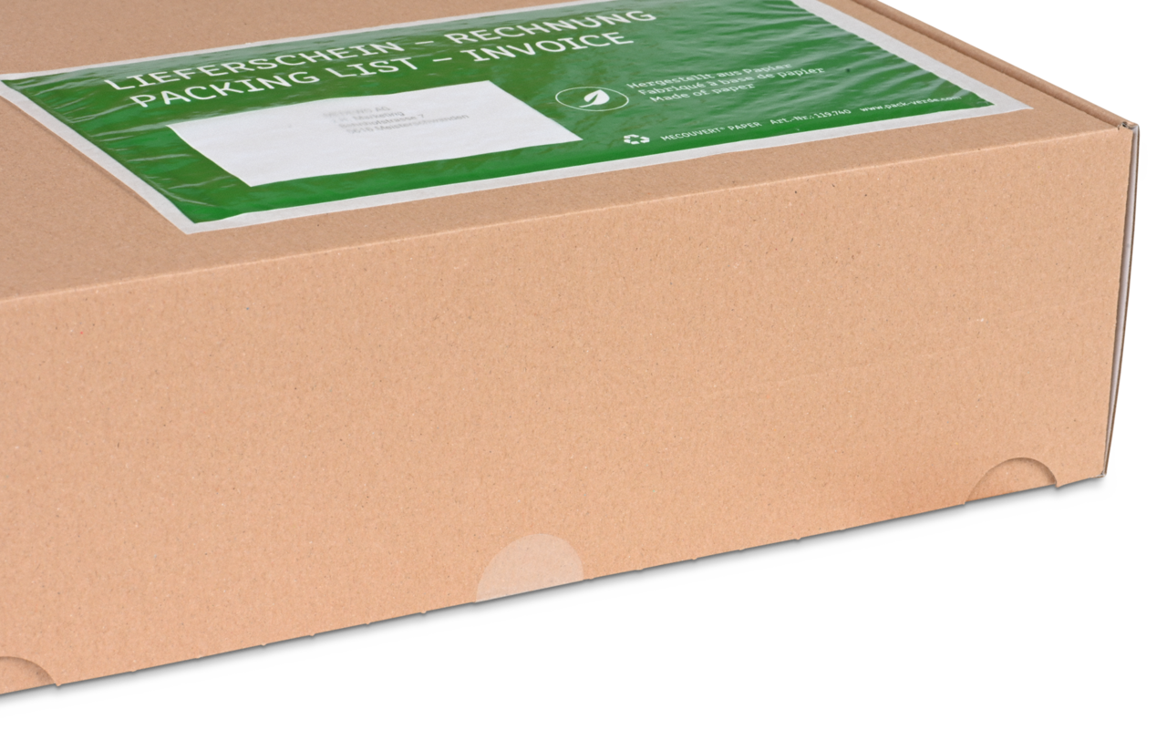 TIPP: Dank Klebepunkt oder Siegel kann der Karton noch sicherer verschlossen werden.