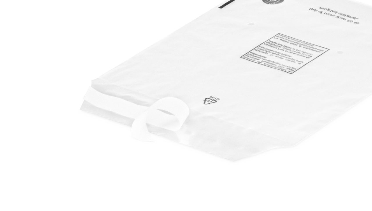 Polybeutel für Textilien recycelt
