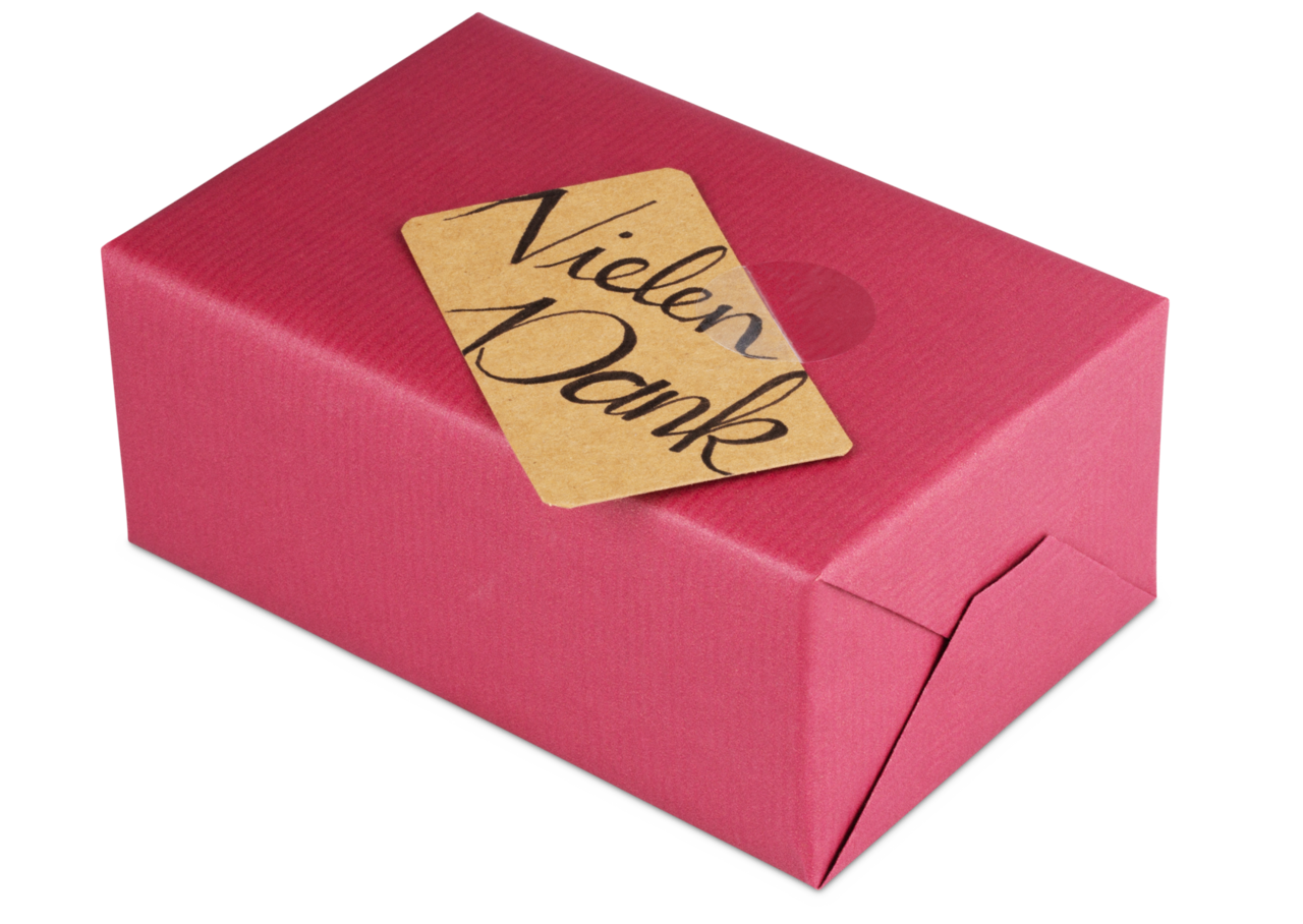 edel – z. B. zum Aufkleben von Zusätzen auf Geschenke, Briefe oder Verpackungen