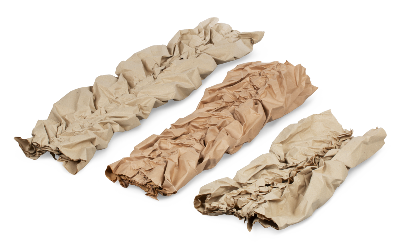 gebrauchsfertige Streifen in 3 Längen wahlweise aus nachhaltigem Kraftpapier oder Graspapier erhältlich