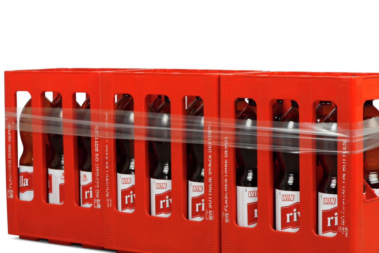 durch Sicherung der obersten Palettenlage ist Ihr Packgut innerbetrieblich bestens stabilisiert