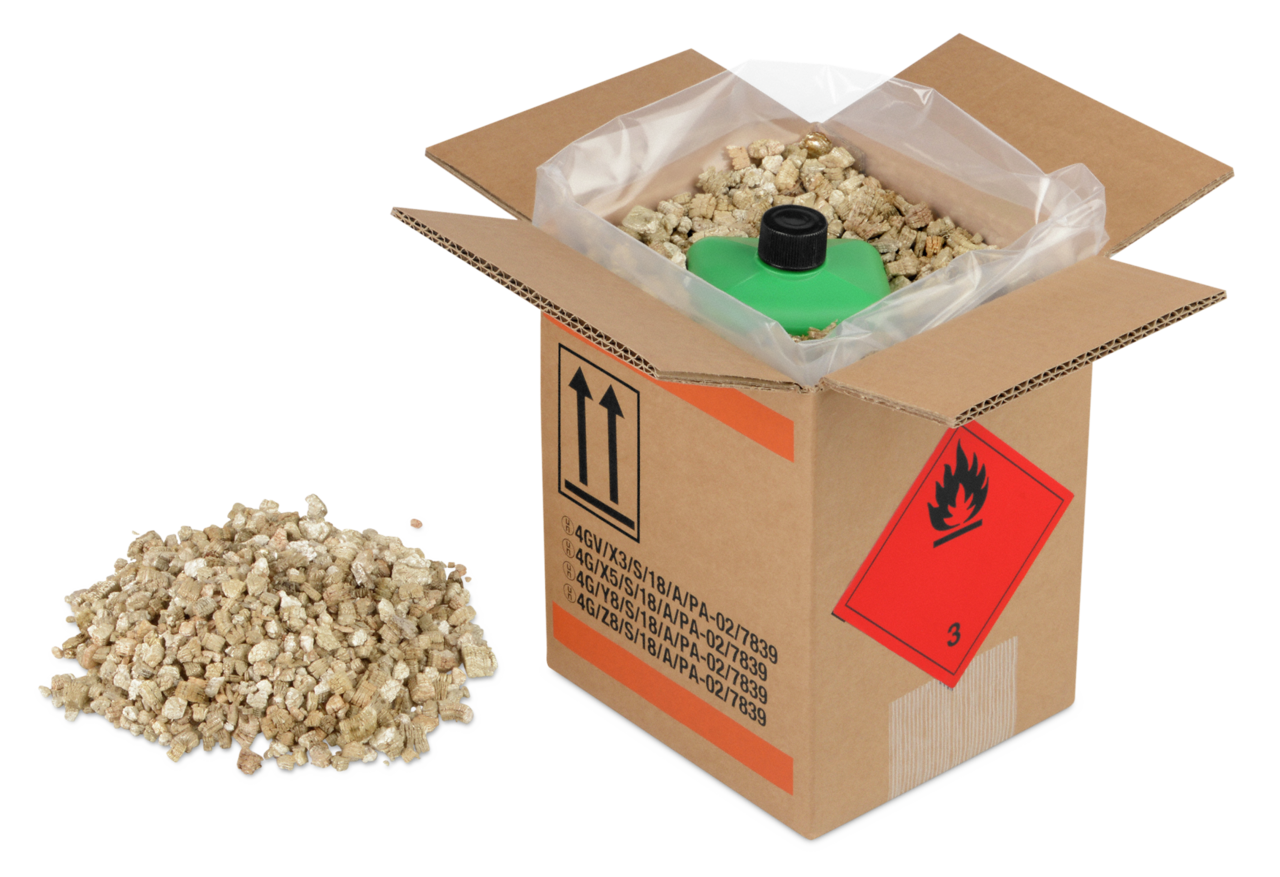 Tipp: VERMICULITE – saugfähiges Füllmaterial bindet chemische Substanzen. 