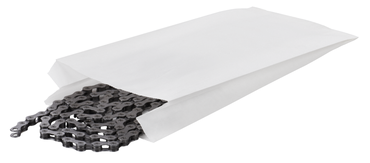 Papierfaltenbeutel weiß, aus Pergamin
