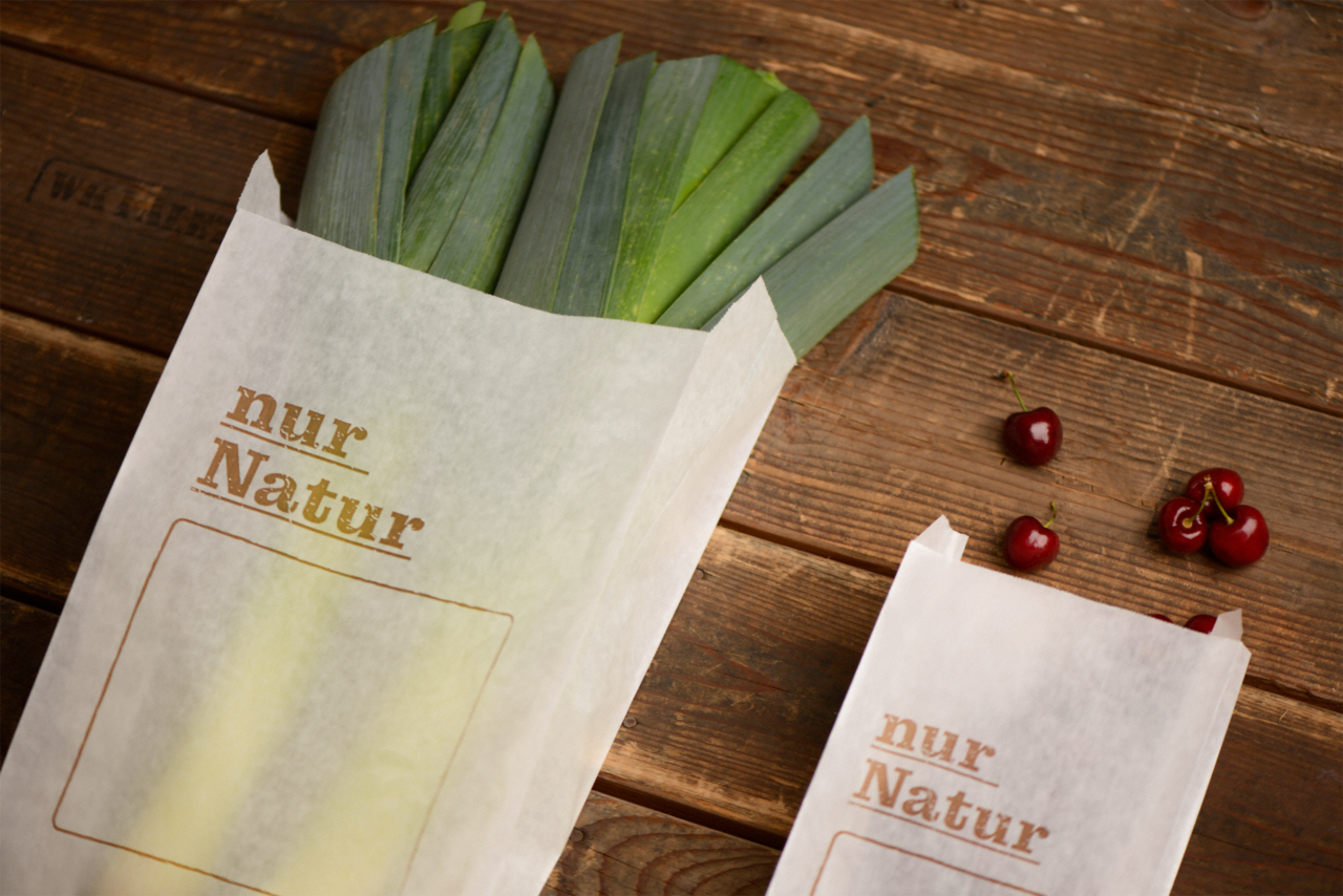Papierfaltenbeutel «nur Natur»