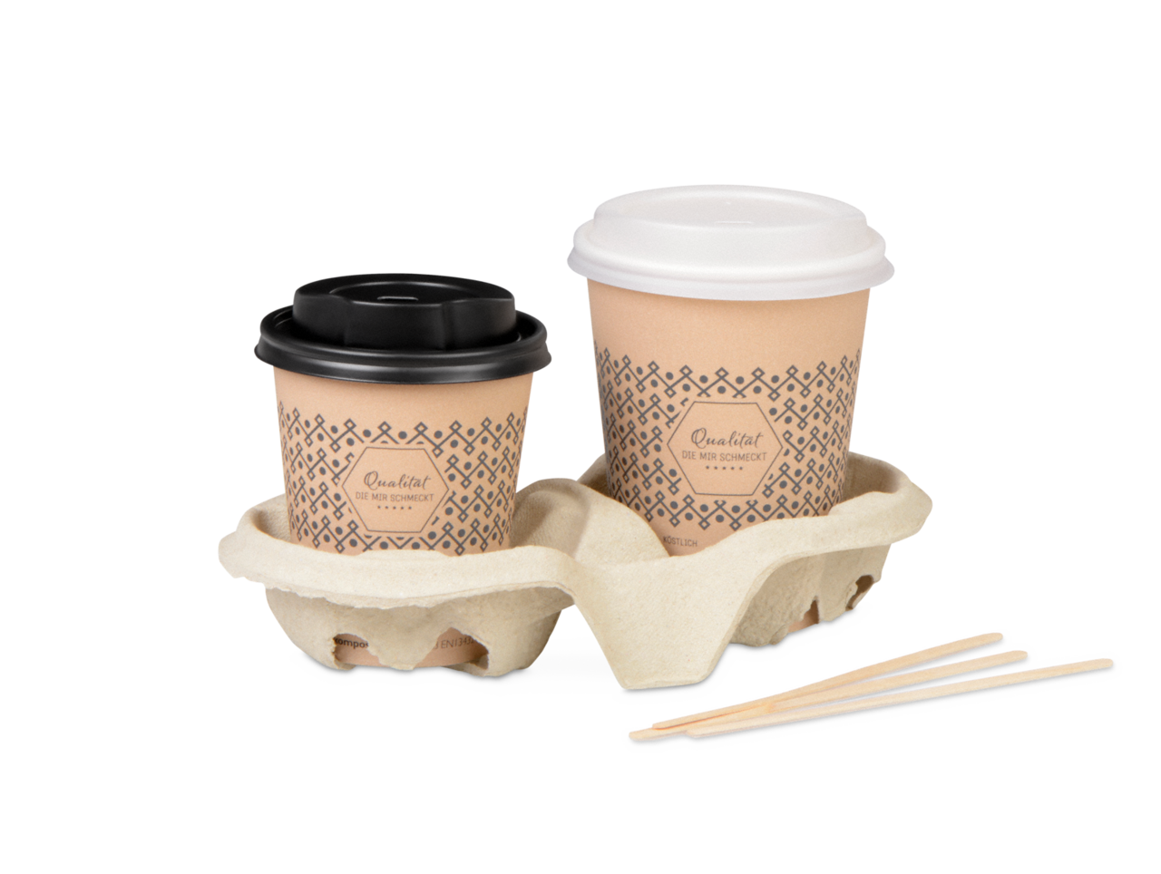 Heißgetränke-Becher PLA-beschichtet «Genuss»