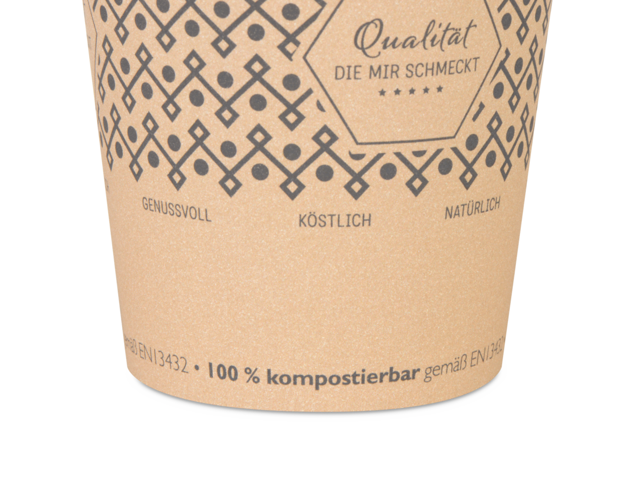 Heißgetränke-Becher PLA-beschichtet «Genuss»