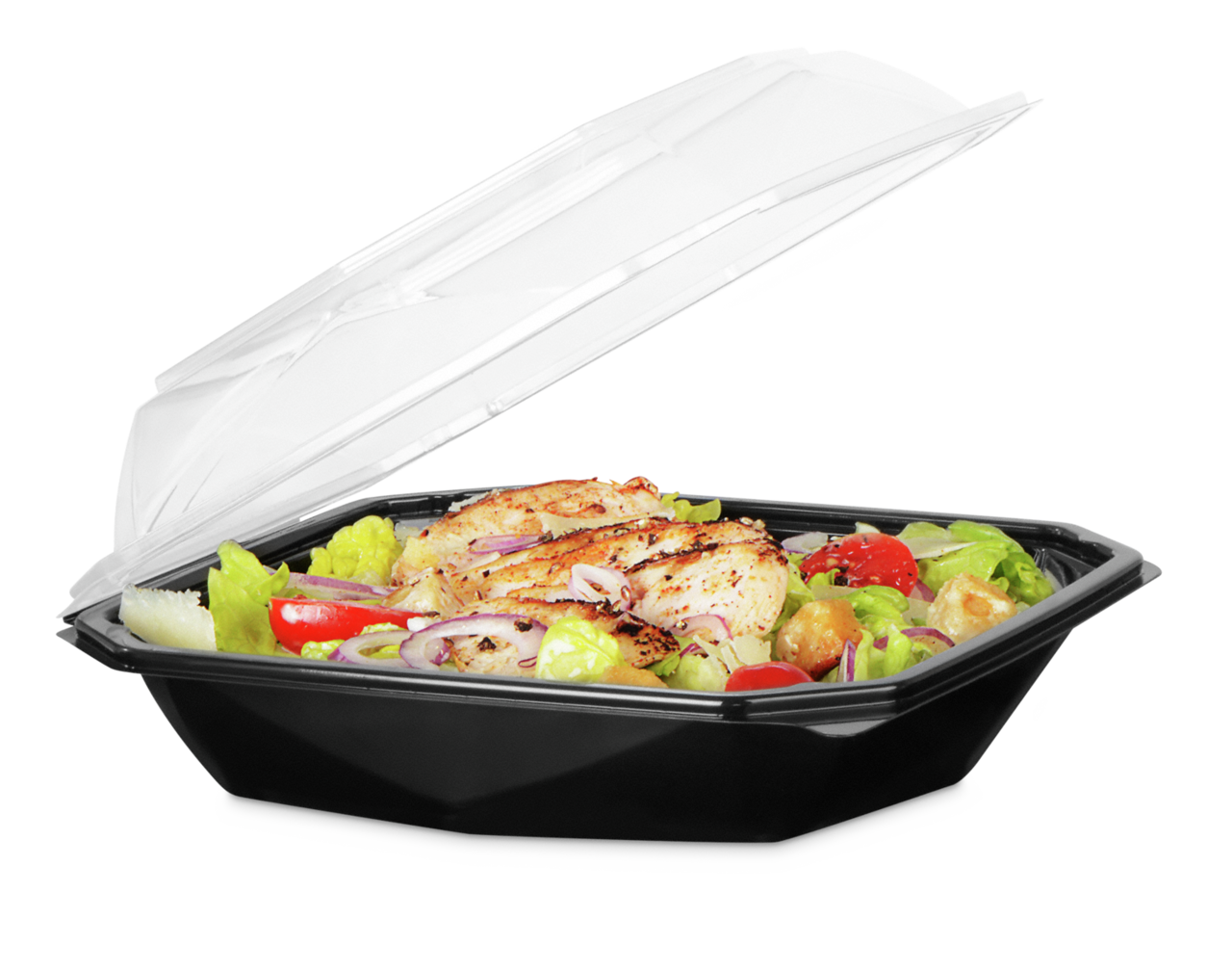 Duni Octaview® Salatschale aus PET mit Deckel