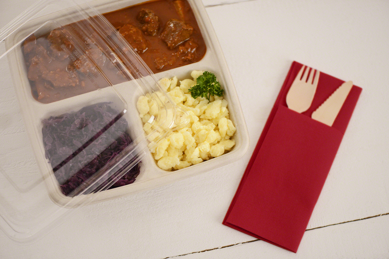 Deckel aus klarem rPET – Inhalt wird appetitlich frisch präsentiert