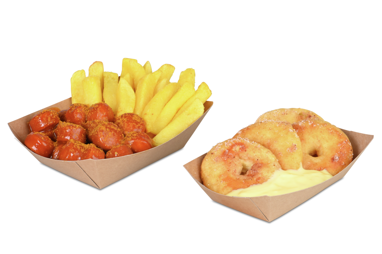 Snack-Schale aus Pappe braun