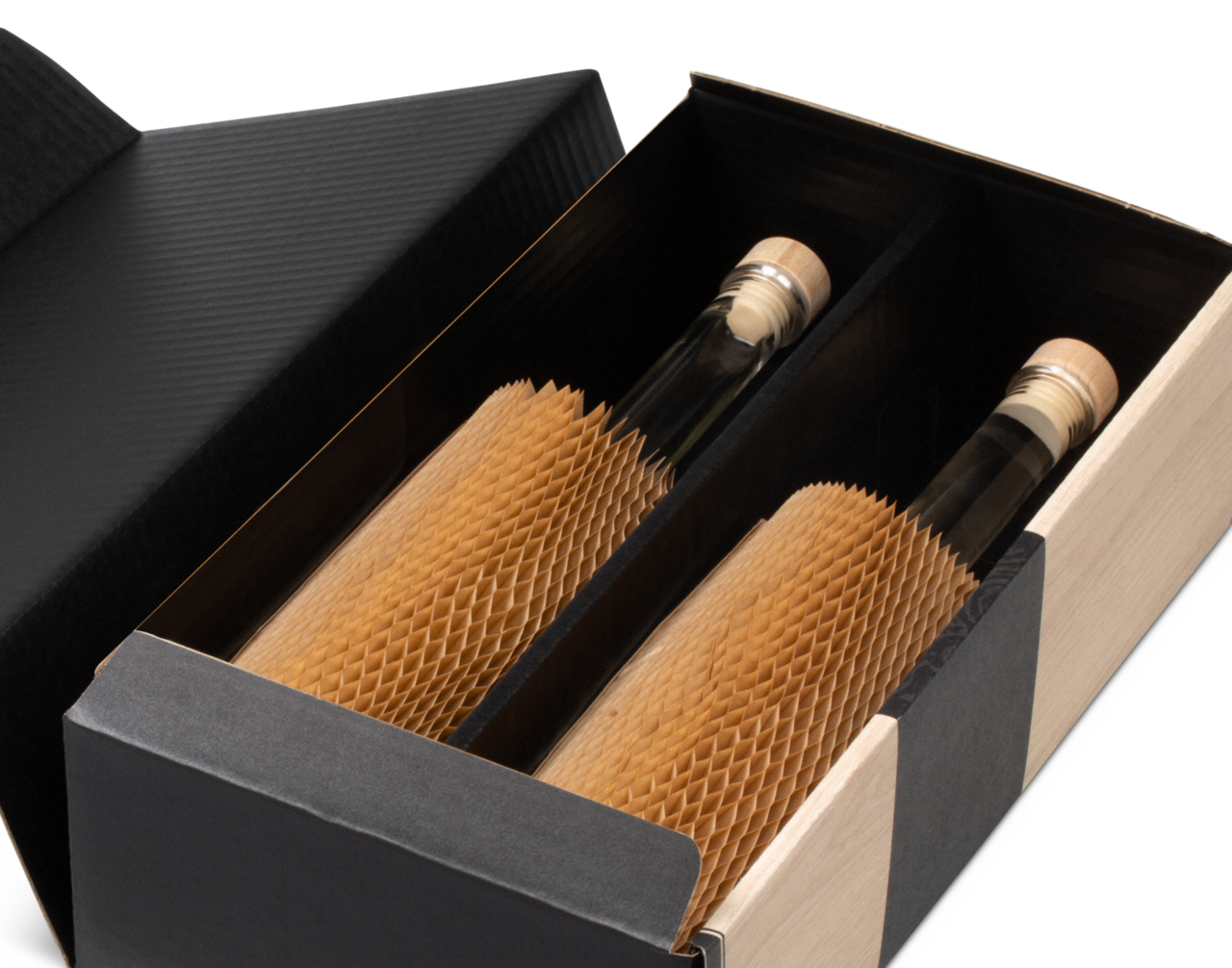 perfekter Schutz – z. B. von schlanken Flaschen in Geschenkkartons