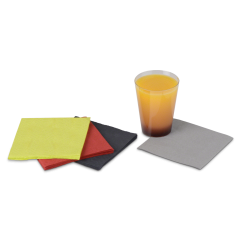 Zelltuch-Serviette farbig 24x24 cm, 1/4-Falz