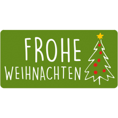 Motiv-Etikett, 45 &times; 90 mm, rechteckig, &laquo;Waldweihnacht&raquo;
