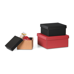 Geschenkkarton mit Deckel «offene Welle»