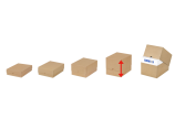 Stülpdeckel-Aufrichtekarton EASYPAC vorgeklebt
