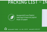Aufdruck informiert Empfänger über die Nachhaltigkeit von MECOUVERT® PAPER