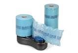 Art.-Nr. 199.595: Set bestehend aus AirBoy nano4 Maschine sowie je einer Folienrolle Typ 1 und Typ 2 aus Recycling-LDPE.