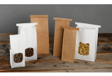 Blockbodenbeutel aus Kraftpapier mit Verschluss
