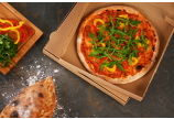 Pizza-Karton braun