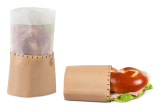 Snack-Bag braun mit Pergamin-Sichtstreifen