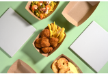 Snack-Schale aus Pappe braun