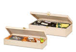 Holzkassette mit Scharnierdeckel