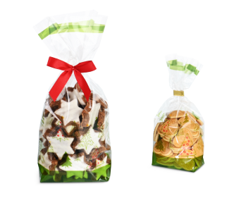 Blockbodenbeutel aus OPP WALDWEIHNACHT