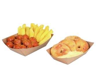 Snack-Schale aus Pappe braun