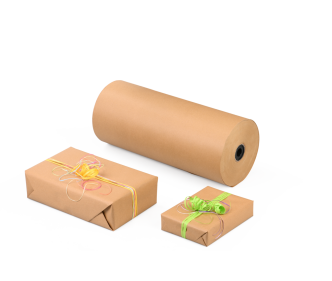 Geschenkpapier Rolle, braun