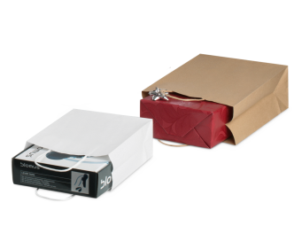 Tragetasche aus Kraftpapier mit gedrehter Kordel