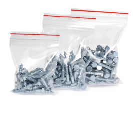 100 Stück Druckverschlussbeutel 160x220 Mm Mit Stempelfeld – Transparent, Wiederverschließbar