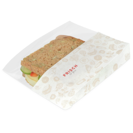 Gersoniel 200 Stück Papier-Sandwichbeutel Mit Apfel-Design – Wiederverschließbar, Recycelbar, 20x20 Cm