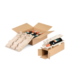 Flaschen-Versandverpackung Faserguss für 0,75 Liter