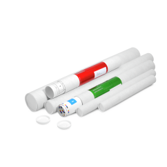 Versandrohr mit Deckel weiß