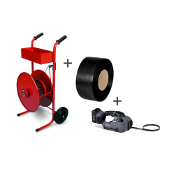 Umreifungsset PP-Band Ø 200 mm + EST + Abroller