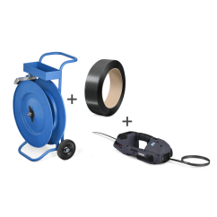 Umreifungsset PP-Großrolle Recycling + BXT 4-16 + Abroller