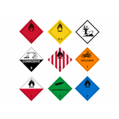 Gefahrgut-Etikett selbstklebend