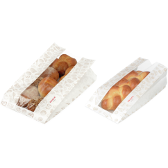 Papierfaltenbeutel mit Sichtstreifen «FRISCH & fein»