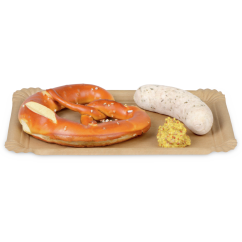 Pappteller braun eckig, unbeschichtet