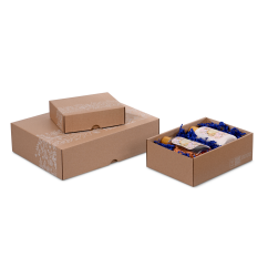Geschenkschachtel mit Stülpdeckel & floralem Muster