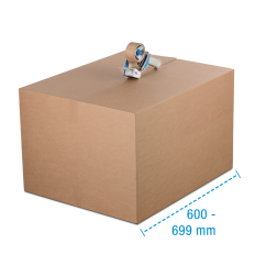 Faltkarton 1- & 2-wellig, braun, 600 - 699 mm